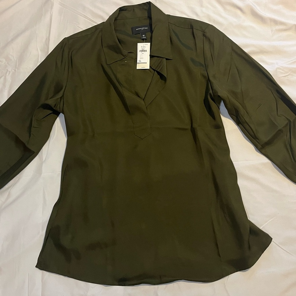 Banana Republic Deep Olive Blouse